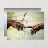 Schaffung von Adam - Hände Michelangelo 1475 - Postkarte (Vorne/Hinten)