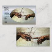 Schaffung von Adam - Hände Michelangelo 1475 - Visitenkarte (Vorne/Hinten)