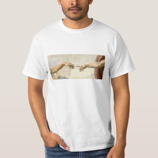 Schaffung von Adam-Händen - Michelangelo T-Shirt (Vorderseite)