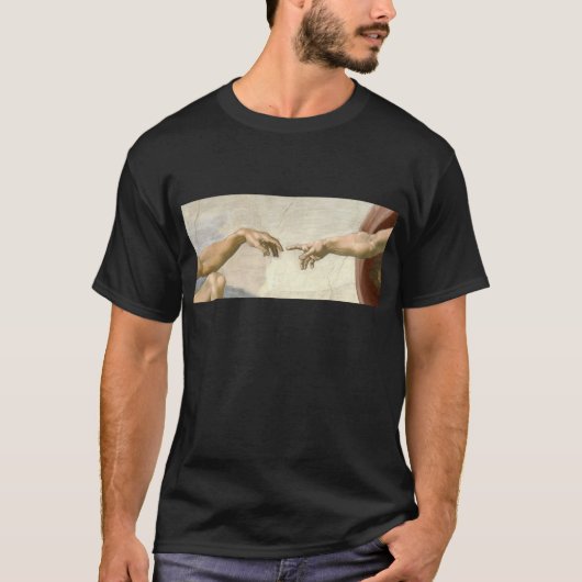 Schaffung von Adam-Händen - Michelangelo T-Shirt (Vorderseite)