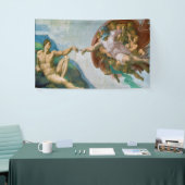 Schaffung von Adam - Michelangelo 1475 - 1564 Banner (Messeveranstaltung)