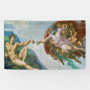 Schaffung von Adam - Michelangelo 1475 - 1564 Banner