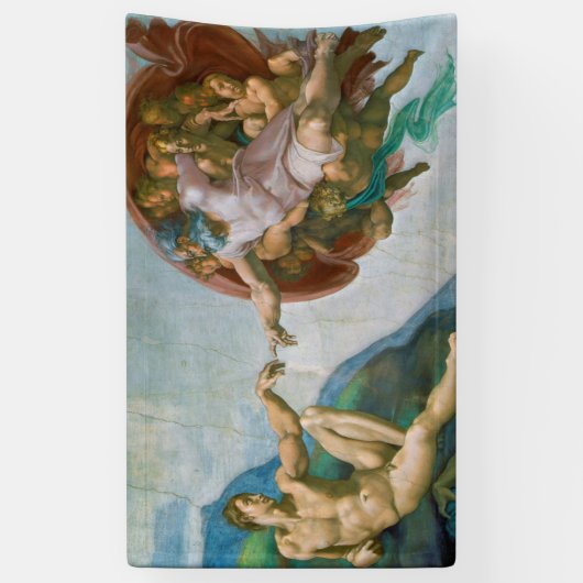 Schaffung von Adam - Michelangelo 1475 - 1564 Banner (Vertikal)