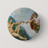 Schaffung von Adam - Michelangelo 1475 - 1564 Button (Vorderseite)