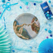 Schaffung von Adam - Michelangelo 1475 - 1564 Pappteller (Party)