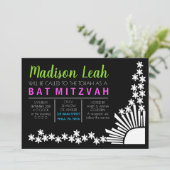 Schaffung von Bar Bat Mitzvah Einladung (Stehend Vorderseite)