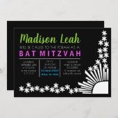 Schaffung von Bar Bat Mitzvah Einladung (Vorne/Hinten)
