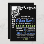 Schaffung von Bar Bat Mitzvah Einladung (Vorne/Hinten)