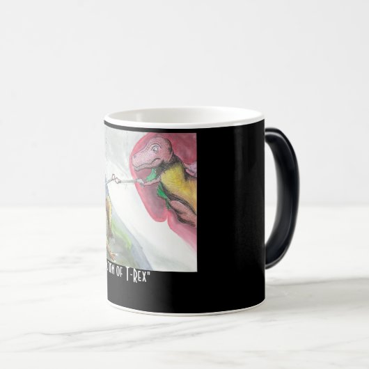 "Schaffung von T-Rex " Verwandlungstasse (VorderseiteRechts)