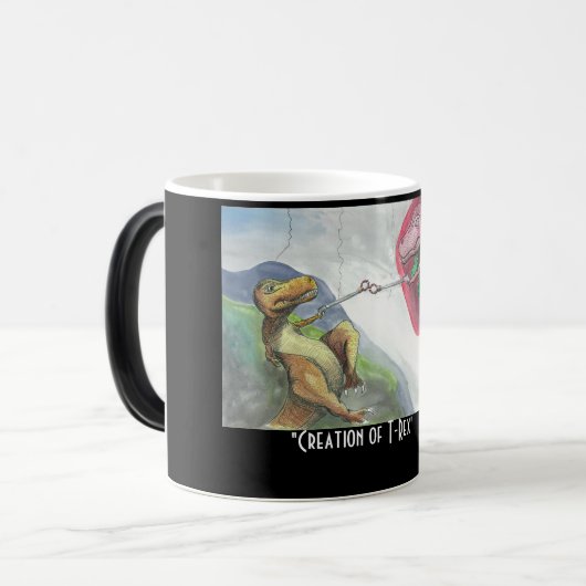 "Schaffung von T-Rex " Verwandlungstasse (Vorderseite Links)