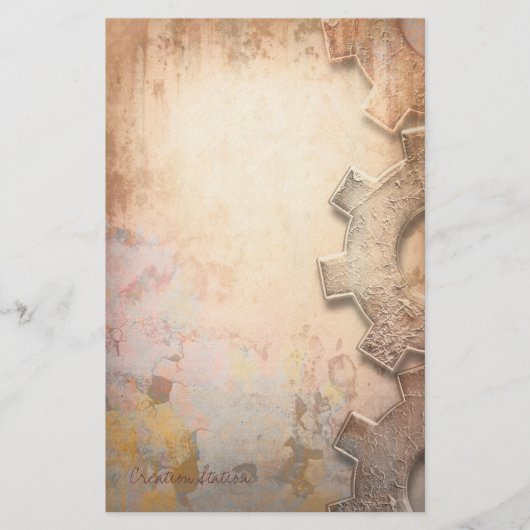 Schaffungs-Station - Steampunk Briefpapier (Vorderseite)