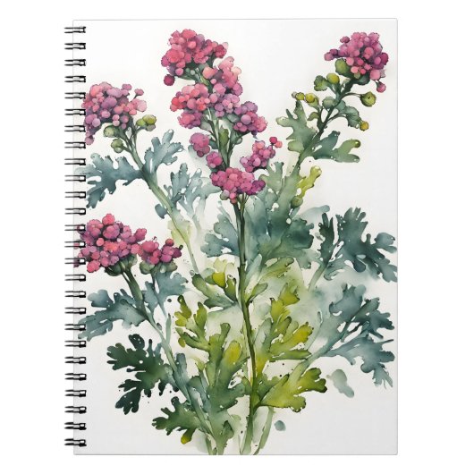 Schafgarbe - Aquarellblumen Notizblock (Vorderseite)