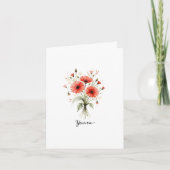 Schafgarben-Blumen-Notizkarte (Vorderseite)