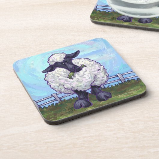 Schafgeschenke und -zubehör getränkeuntersetzer (Linke Seite)