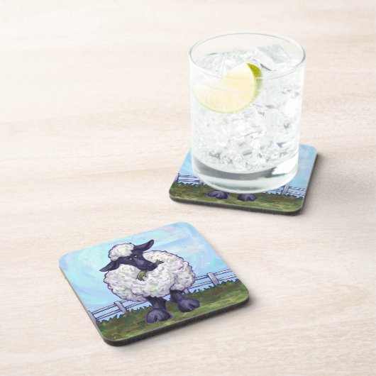 Schafgeschenke und -zubehör getränkeuntersetzer (Rechte Seite)