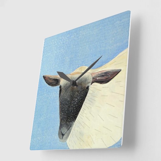 Schafgestaltung Quadratische Wanduhr (Winkel)