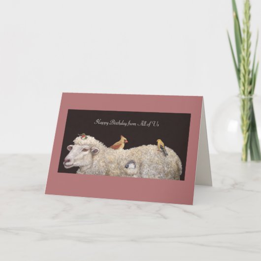Schafgruppe Geburtstagskarte Karte (Vorderseite)