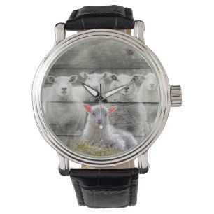 Schafherde Baby Lamm Armbanduhr
