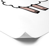 Schafherde mit schwarzen Schafen Poster (Ecke)