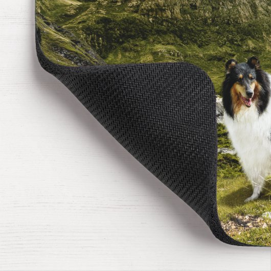 Schafherde Rough Collieses - Personalisiert Mousepad (Ecke)