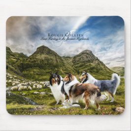 Schafherde Rough Collieses - Personalisiert Mousepad
