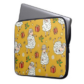 SchafHintergrund Vintag Laptopschutzhülle (Vorderseite Links)