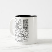 Schafhirte oder Bauer Zweifarbige Tasse (Vorderseite Links)