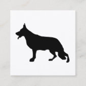 Schafhund cool schwarz quadratische visitenkarte (Vorderseite)