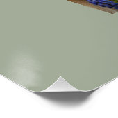 Schafhund in Blume Poster (Ecke)