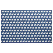 Schafhund Silhouette Pet Navy Blue Stoff (Fat Quarter (45,7 x 55,9 cm))