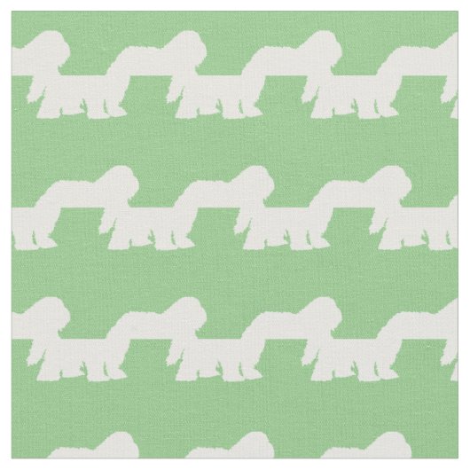 Schafhund Silhouette Pet Sage Green Stoff (Nahaufnahme)