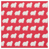 Schafhund Silhouette Rot Stoff (Muster)