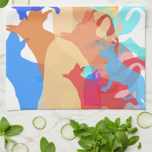 Schafhunde Geschirrtuch (Gefaltet)