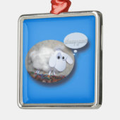 Schafjahr? Chinesisches Neujahr 2015 Silbernes Ornament (Links)