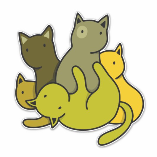 Schafkätzchen Aufkleber (Vorderseite)