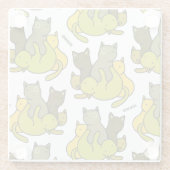 Schafkätzchen Glasuntersetzer (Rückseite)