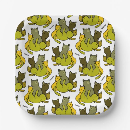 Schafkätzchen Pappteller (Vorderseite)