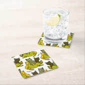 Schafkätzchen Rechteckiger Pappuntersetzer (Vor Ort)