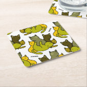 Schafkätzchen Rechteckiger Pappuntersetzer (angewinkelt)