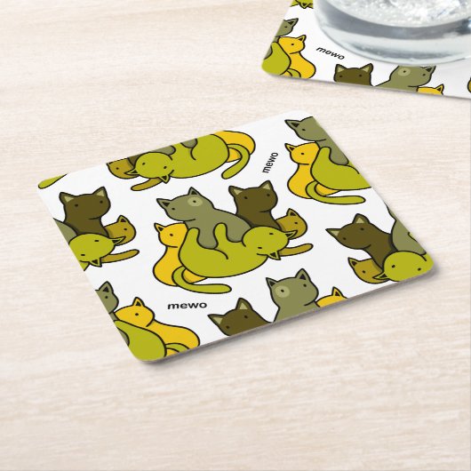 Schafkätzchen Rechteckiger Pappuntersetzer (angewinkelt)