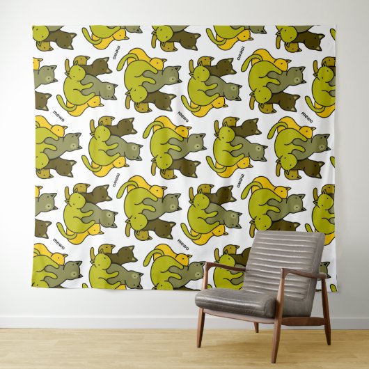 Schafkätzchen Wandteppich (Beispiel (Horizontal))