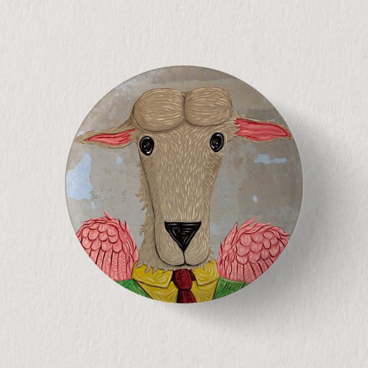 Schafknopf Button (Vorderseite)