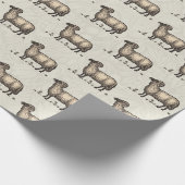 Schaflammfarm Vintag Geschenkpapier (Ecke)