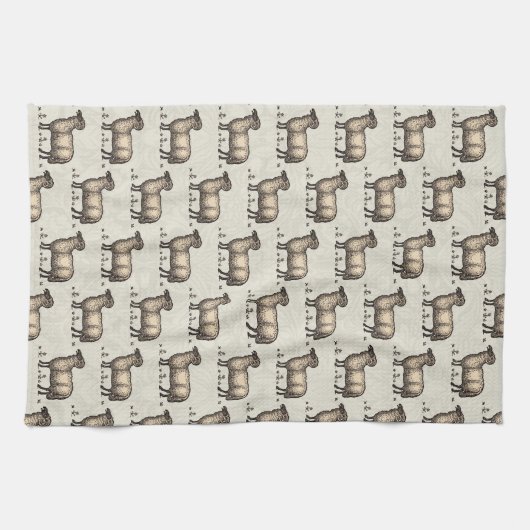 Schaflammfarm Vintag Geschirrtuch (Horizontal)