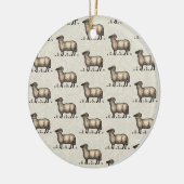 Schaflammfarm Vintag Keramik Ornament (Links)