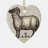 Schaflammfarm Vintag Keramikornament (Rechts)