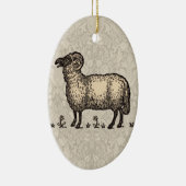 Schaflammfarm Vintag Keramikornament (Rechts)