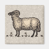 Schaflammfarm Vintag Magnet (Vorne)