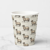 Schaflammfarm Vintag Pappbecher (Vorderseite)