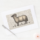 Schaflammfarm Vintag Rechteckiger Aufkleber (Umschlag)